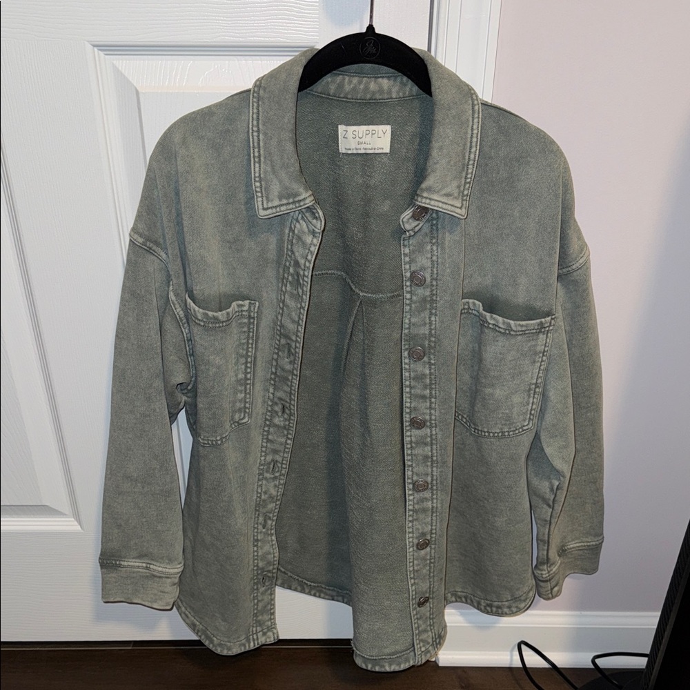 Z Supply Olive Button-Up Jacket